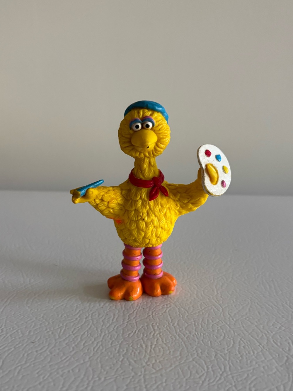 3/15$ 🐸 Applause Muppets Sesame Street Big Bird Artist Painter 3.75" PVC Figure